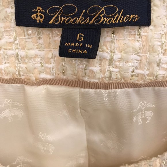 Brooks Brothers white tweed jacket size 6 - Picture 2 of 4